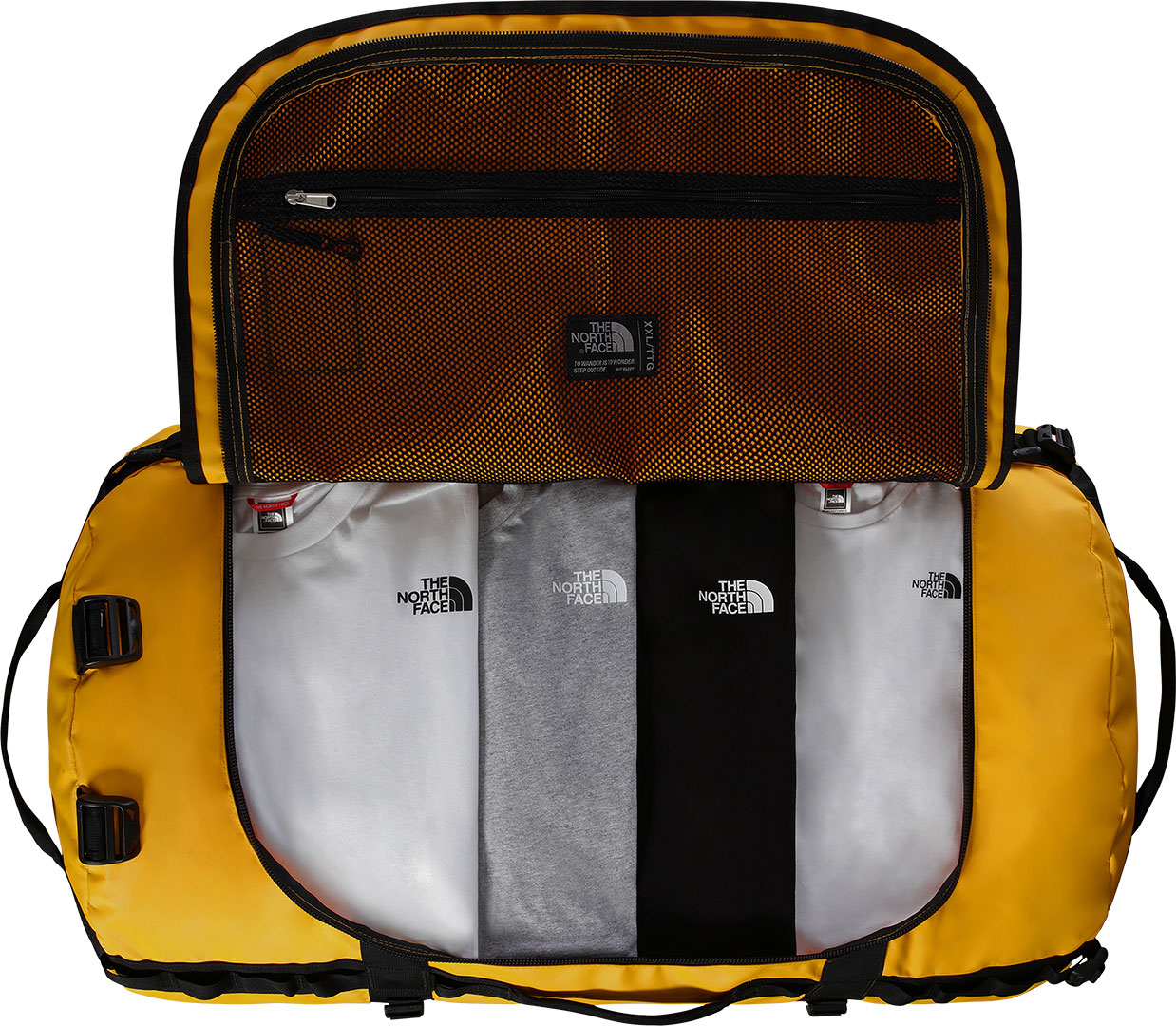 Product image 2 of the product “BASE CAMP XXL Bag 2027 summit gold/tnf black ”