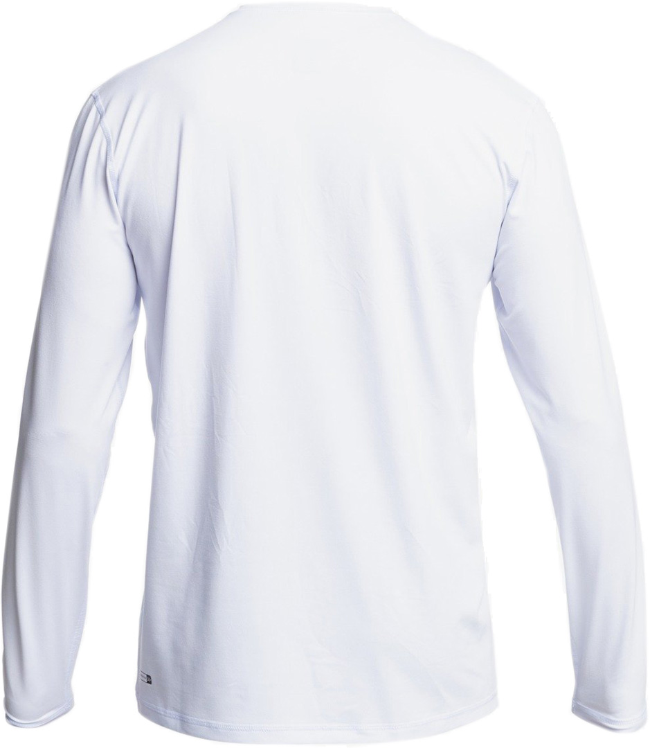 White New Quiksilver Solid Streak LS Surf Shirt