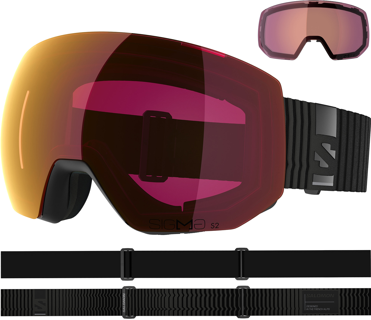 Product image 2 of the product “RADIUM PRO SIGMA Goggle 2027 black/sigma poppy red ”
