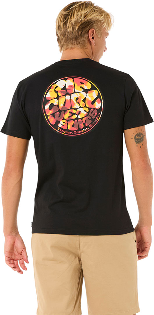 RIP CURL Shirt Tshirt Oberteil WETTIE PASSAGE ICON T-Shirt 2025 black Oberteil