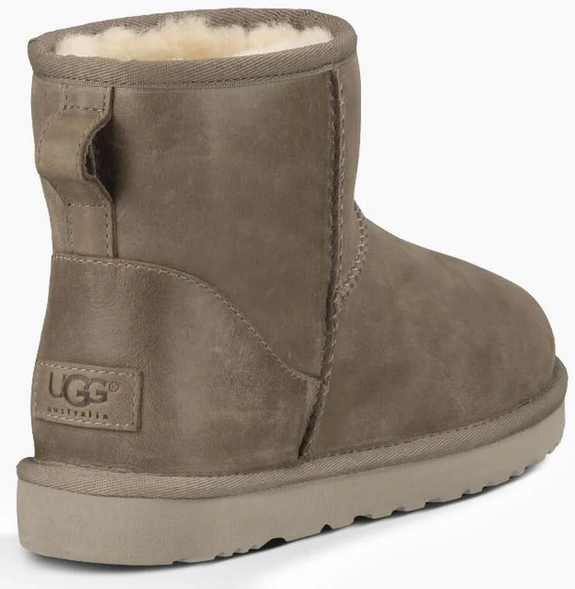 ugg classic mini leather feather