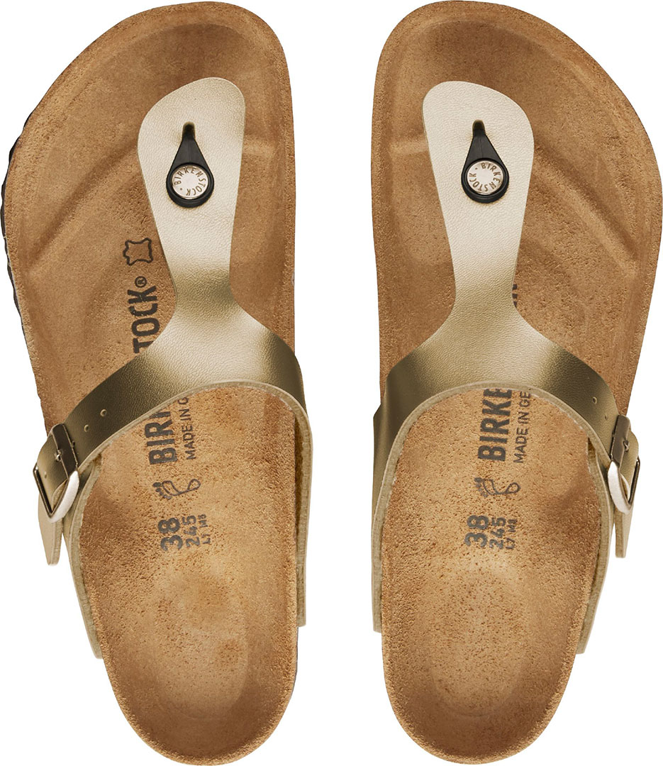 gold birkenstock gizeh