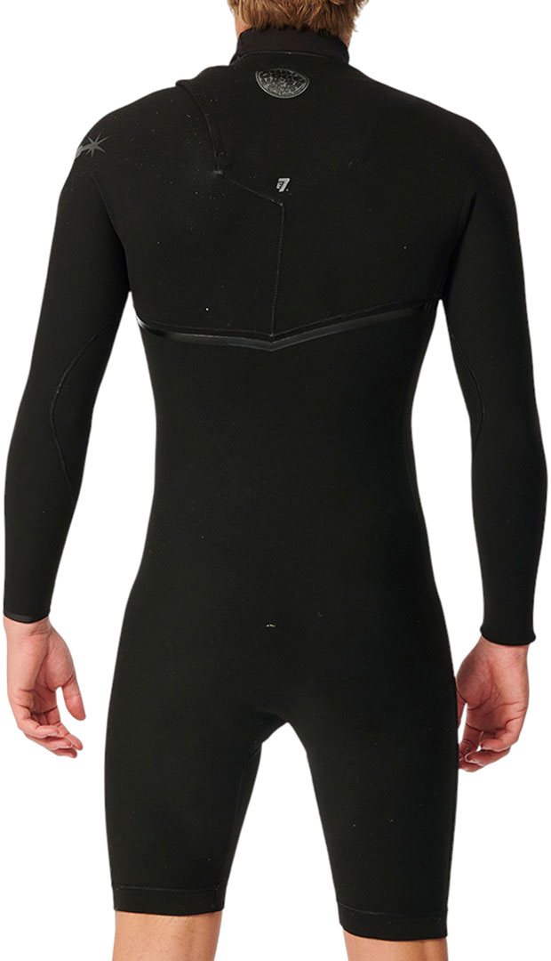 RIP CURL Neopren Surfanzug Neoprenanzug E BOMB 2/2 LS ZIP FREE Shorty 2025 black - Bild 7 von 16
