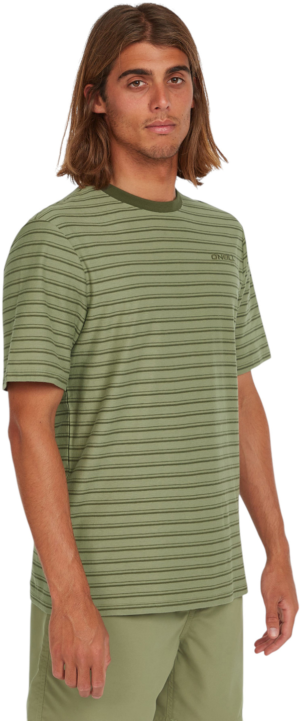 Camiseta ONEILL parte superior YARN STRIPE T-Shirt 2025 green cali tee stripe - Imagen 9 de 36