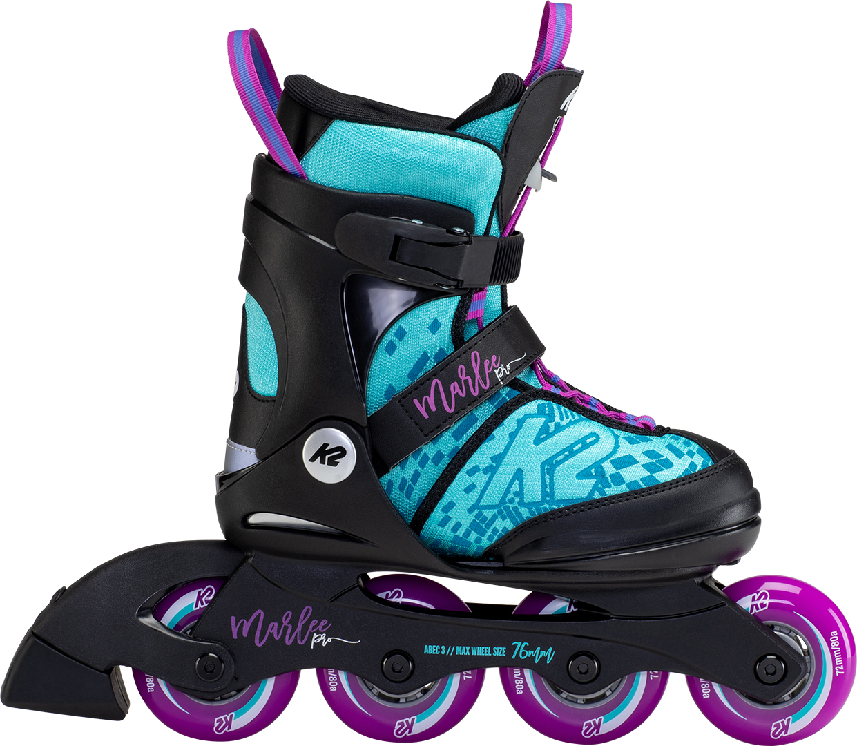 Artikelbild 3 des Artikels “MARLEE PRO Kinder Inline Skate light blue/purple inkl. ALPINA XIMO 2 aqua rose flower gloss 35-40 | 47-51“