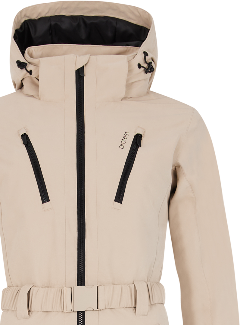 PROTEST Schneeoverall Skianzug PRTSAGA Overall 2025 bamboobeige Snowboard Winter