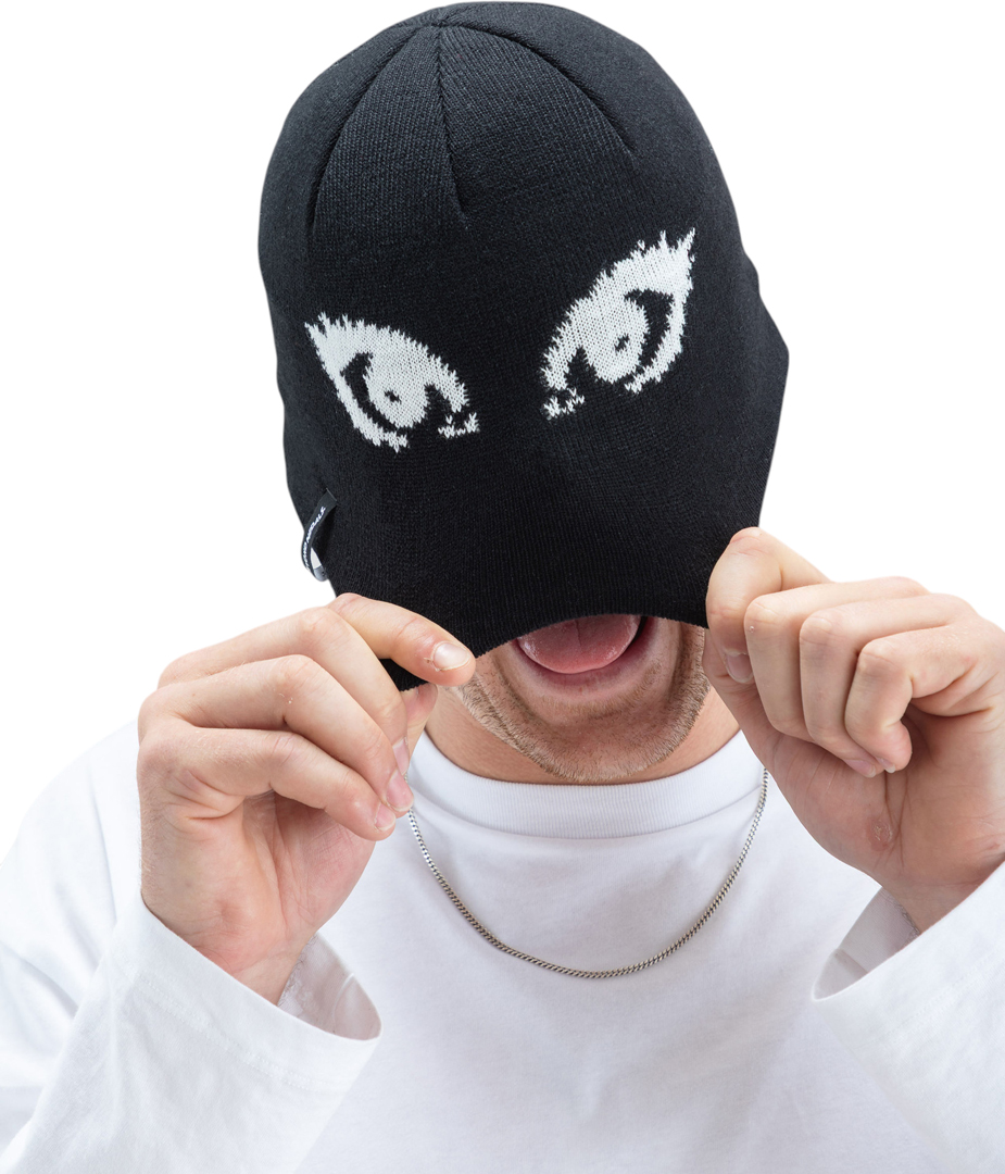 Product image 3 of the product “JACQUARD EYES Beanie 2027 black ”