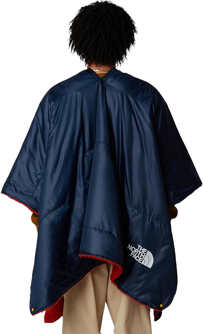 The north face WAWONA FUZZY Poncho summit navy rus Warehouse One