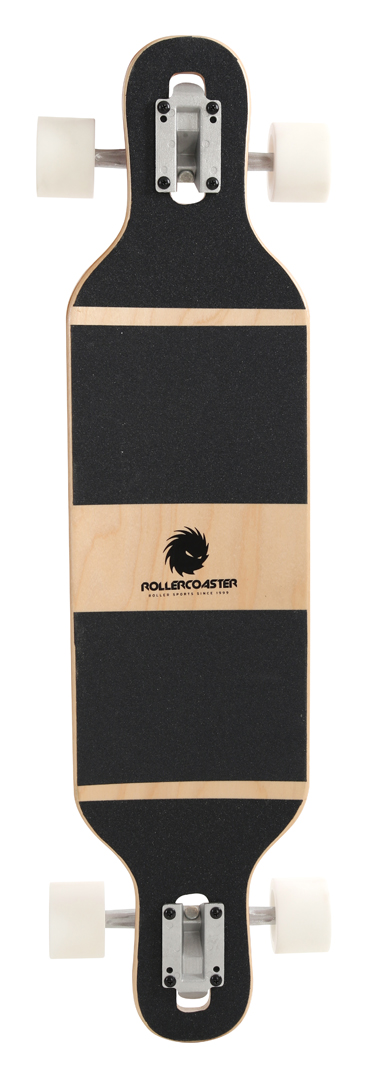 Miniaturansicht 33  - ROLLERCOASTER Longboard Skateboard Komplett PALMS + STRIPES + FEATHERS THE ONE