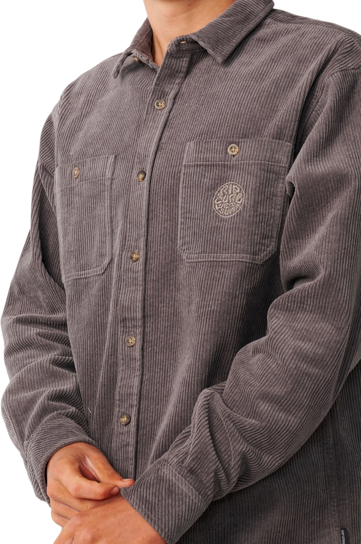 Product image 4 of the product “PREMIUM SURF CORD LS Shirt 2027 deep mushroom L”