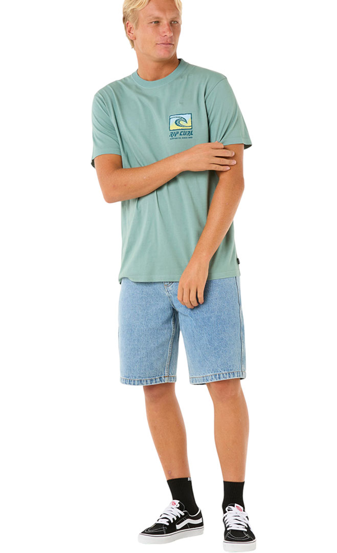 RIP CURL Shirt Tshirt Oberteil RAW ENERGY TRAD T-Shirt 2025 blue lagoon Oberteil
