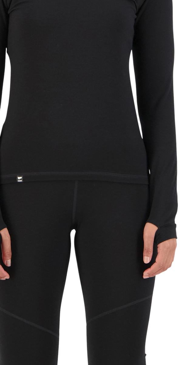Product image 4 of the product “CASCADE MERINO MOCK NECK WOMEN Longsleeve 2027 black S”