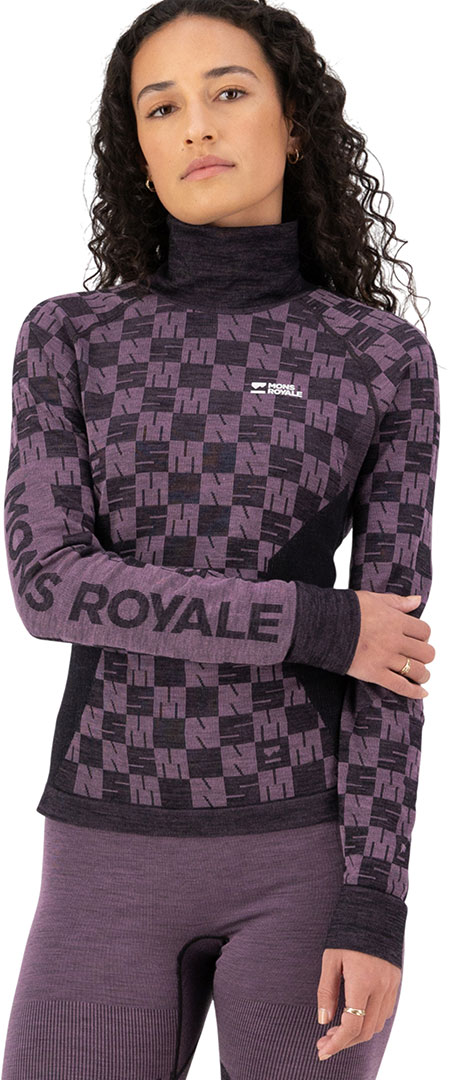 Artikelbild 4 des Artikels “ASCENDER MERINO MOCK NECK WOMEN Longsleeve 2026 mauve/black “
