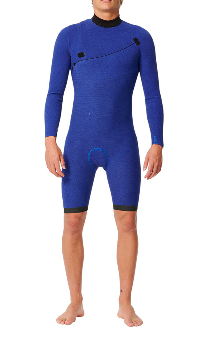 RIP CURL Neopren Surfanzug Neoprenanzug E BOMB 2/2 LS ZIP FREE Shorty 2025 black - Bild 8 von 16
