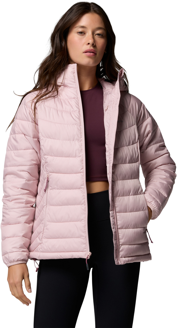 Product image 4 of the product “POWDER LITE II HOODED WOMEN Jacket 2027 mineral pink ripstop L”