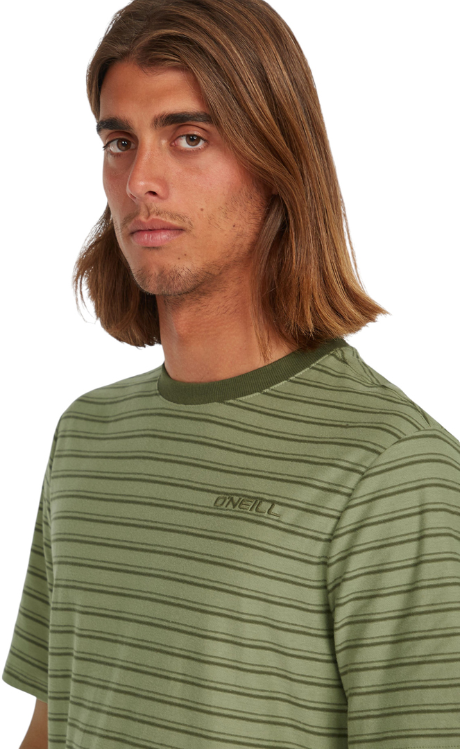 Camiseta ONEILL parte superior YARN STRIPE T-Shirt 2025 green cali tee stripe - Imagen 10 de 36