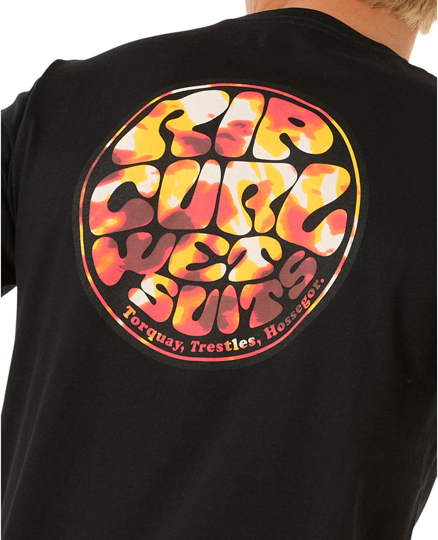 RIP CURL Shirt Tshirt Oberteil WETTIE PASSAGE ICON T-Shirt 2025 black Oberteil