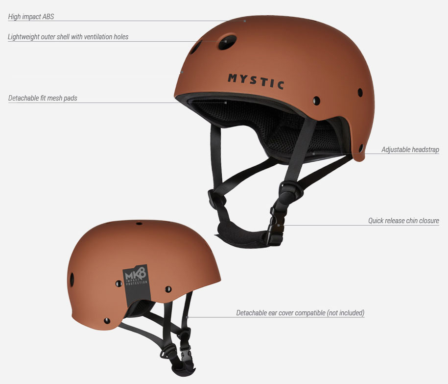 MYSTIC Wakeboard Helm MK8 Helm 2023 black Wassersport Kite Kanu Kajak