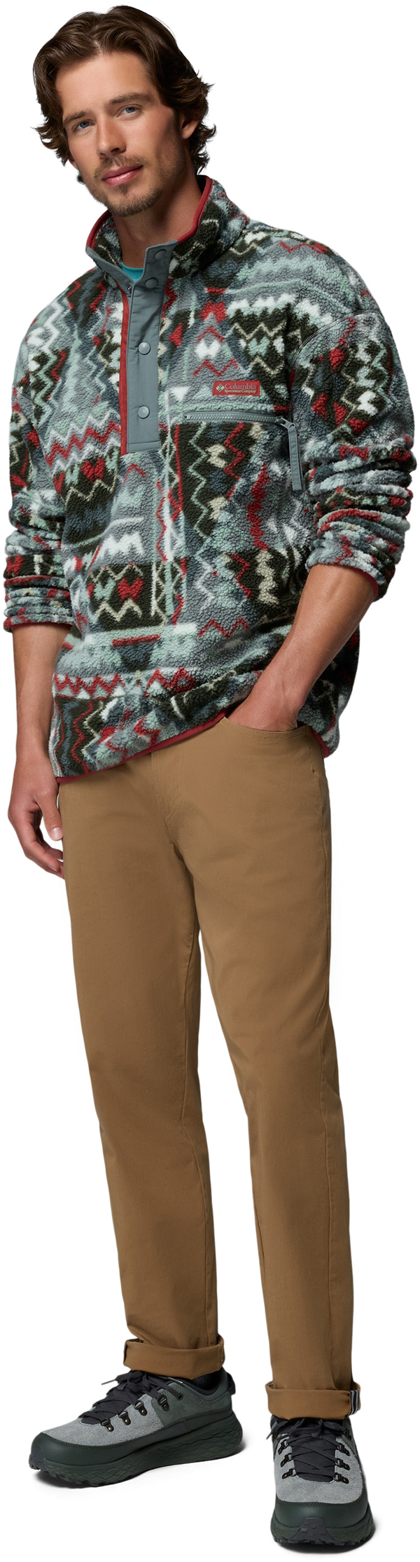 Artikelbild 5 des Artikels “HELVETIA II PRINTED Fleece 2027 sedona sage geomix L“