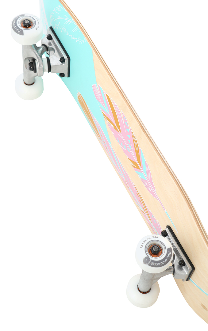 Miniaturansicht 12  - ROLLERCOASTER Skateboard Komplettboard Longboard FEATHERS + ICECREAM + PALMS +