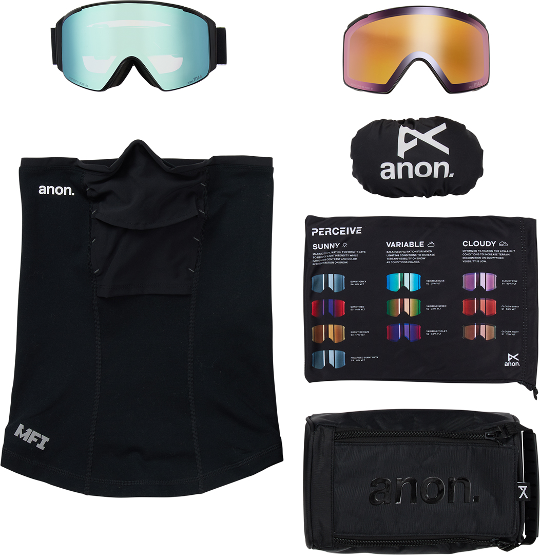 Product image 6 of the product “M4S CYLINDRICAL Goggle 2027 black/perceive variable blue ”