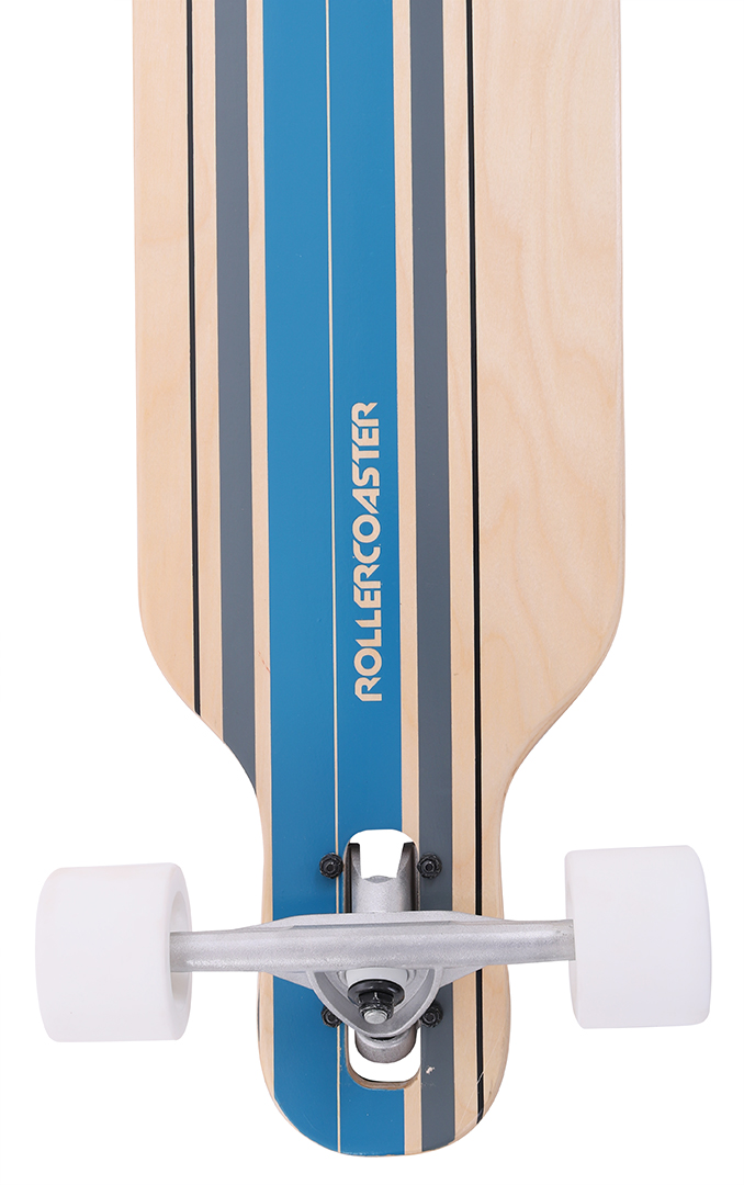 Miniaturansicht 24  - ROLLERCOASTER Longboard Skateboard Komplett PALMS + STRIPES + FEATHERS THE ONE