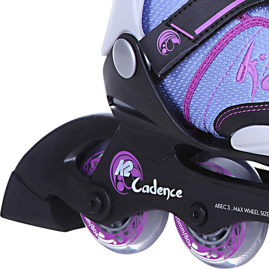 Product image 7 of the product “CADENCE JR GIRLS Kinder Inline Skate incl. ALPINA XIMO 2 aqua rose flower gloss 29-34 | 47-51”