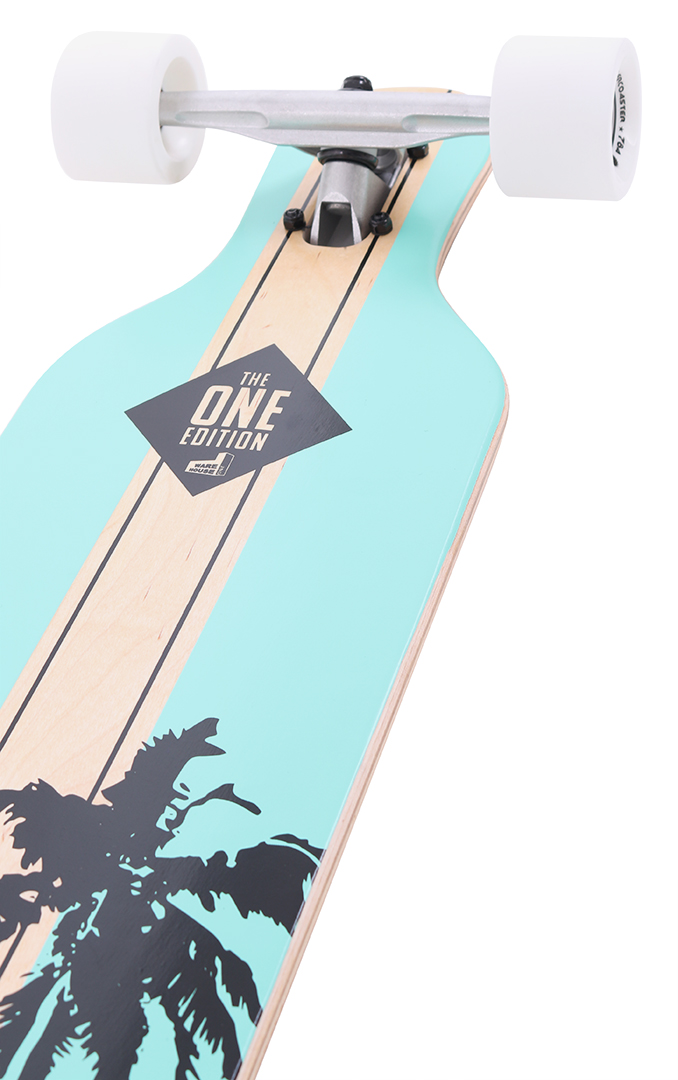Miniaturansicht 71  - ROLLERCOASTER Longboard Skateboard Komplett PALMS + STRIPES + FEATHERS THE ONE