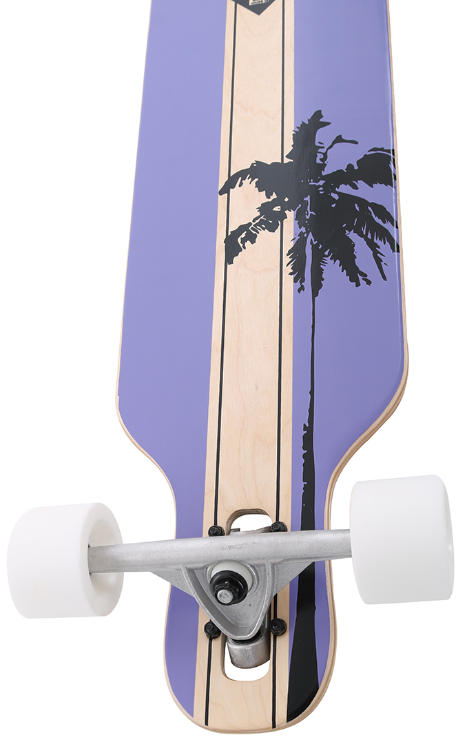 Miniaturansicht 48  - ROLLERCOASTER Longboard Skateboard Komplett PALMS + STRIPES + FEATHERS THE ONE