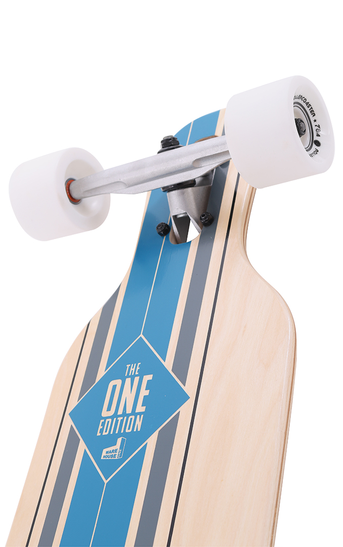 Miniaturansicht 25  - ROLLERCOASTER Longboard Skateboard Komplett PALMS + STRIPES + FEATHERS THE ONE