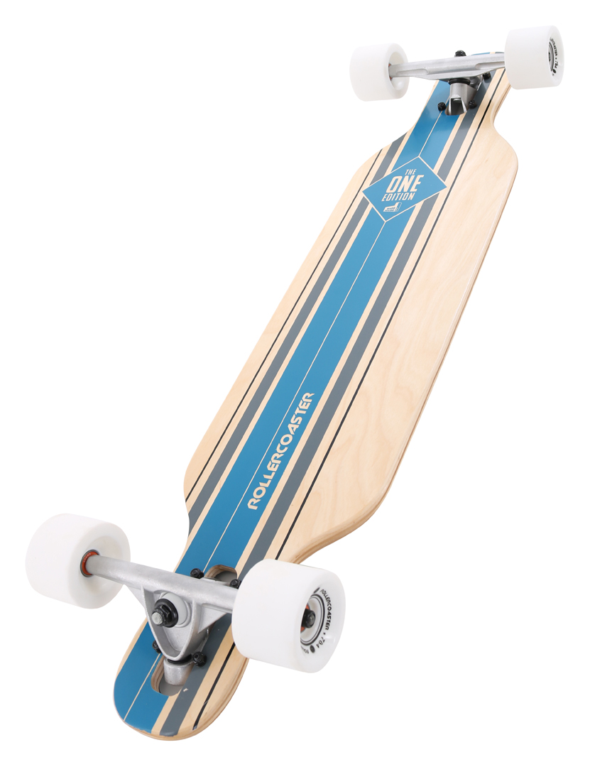Miniaturansicht 26  - ROLLERCOASTER Longboard Skateboard Komplett PALMS + STRIPES + FEATHERS THE ONE